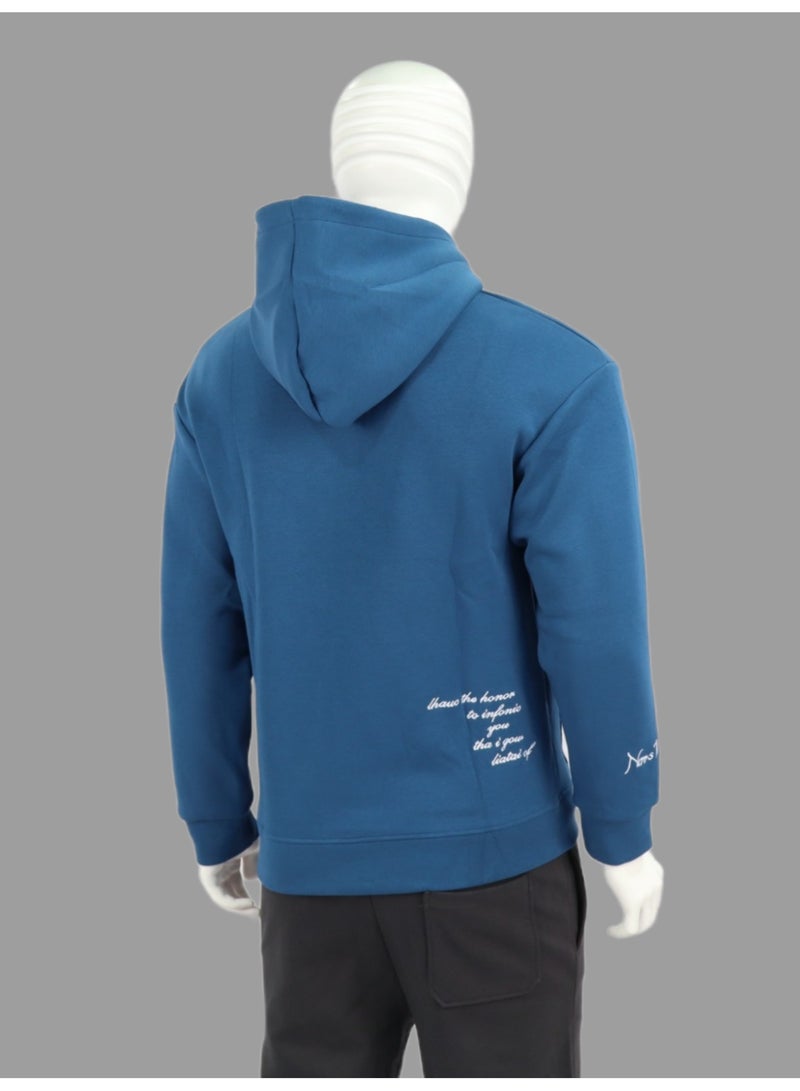 Red Planet The elegant hoodie: A work of art with distinctive details and exceptional comfort. Distinctive and sophisticated - Blue - Image 4